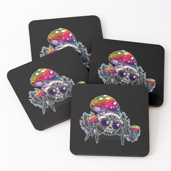 Item preview, Copy of Spider Skull with Rainbow Mushrooms designed and sold by iduzarts.