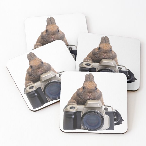 Item preview, Cute netherland dwarf rabbit holding camera focus to something. designed and sold by PhotoSticker-YY.