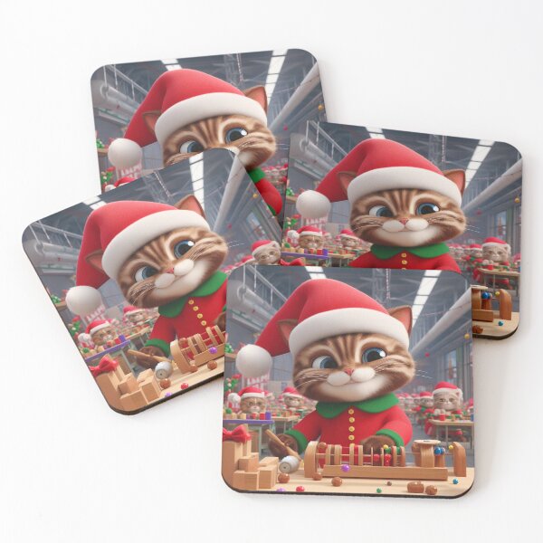 Item preview, Santa Paws' Toy Factory: Feline Festive Workshop designed and sold by CatMatch.
