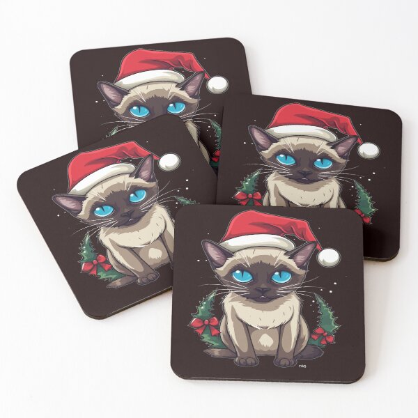 Item preview, Christmas Siamese Cat designed and sold by creativellashop.