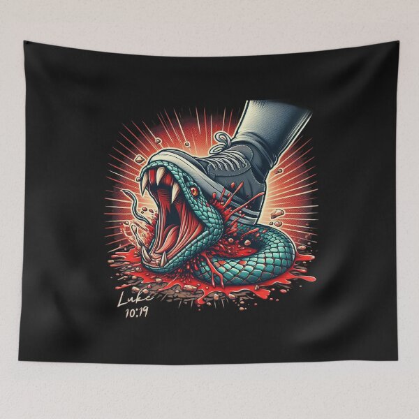 Item preview, Luke 10:19; Trampled Snake Art designed and sold by Faithloveshop.