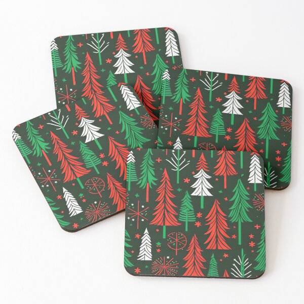 Item preview, Hand Drawn Festive Boho Christmas Tree Pattern designed and sold by BowEchoMedia.