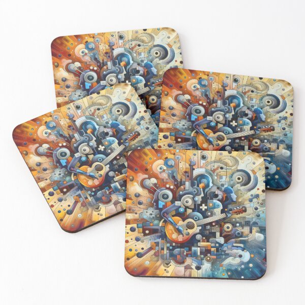 Item preview, Abstract music as art, guitar designed and sold by Wallisart.