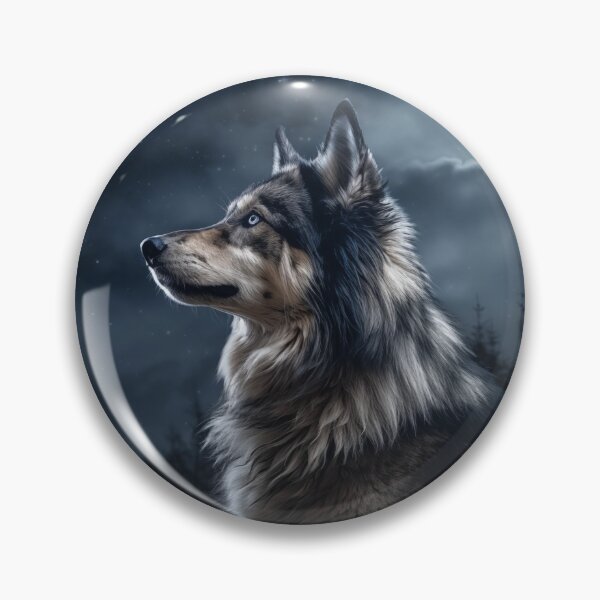 Item preview, Tamaskan Wolfdog And The Moon designed and sold by Nocturne  Paws.