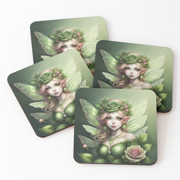 Item preview, Green and Pink Rose Fairy  designed and sold by Lehuas.