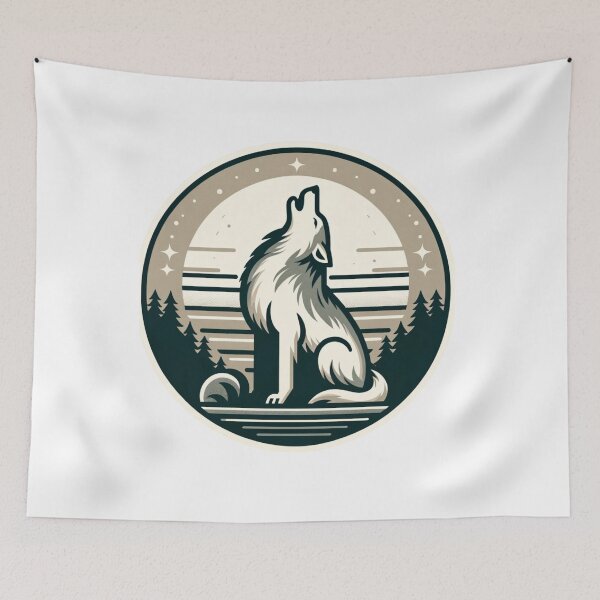 Item preview, Retro Wolfhead  designed and sold by CharmStudio.