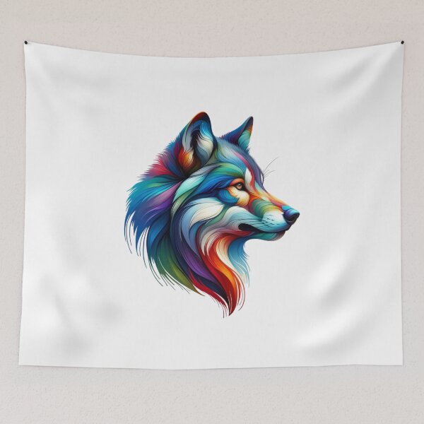 Item preview, Vibrant Wolfhead  designed and sold by CharmStudio.