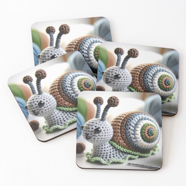 Item preview, AI-Generated Snail Amigurumi designed and sold by shoowack.