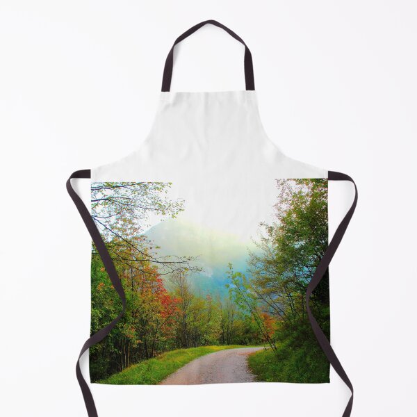 Item preview, Scenery from Eremo di Soffiano near Sarnano in the Sibillini Mountains with sun and path designed and sold by Kristina Drozd.