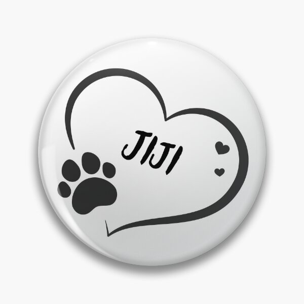 Item preview, Jiji pet dog or cat name in a heart with a paw, great gift for dog or cat owners designed and sold by OCS1337.