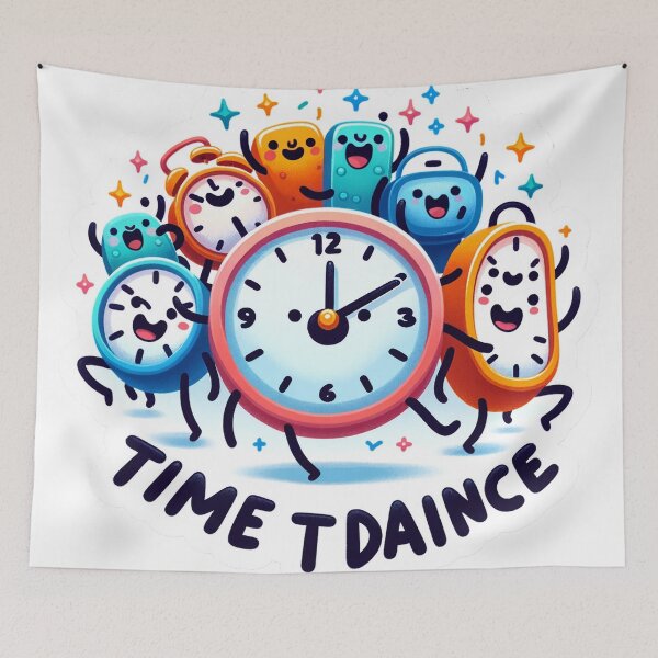 Item preview, Whimsical Time to Dance Funny Sticker Design for All Ages designed and sold by The-Library.