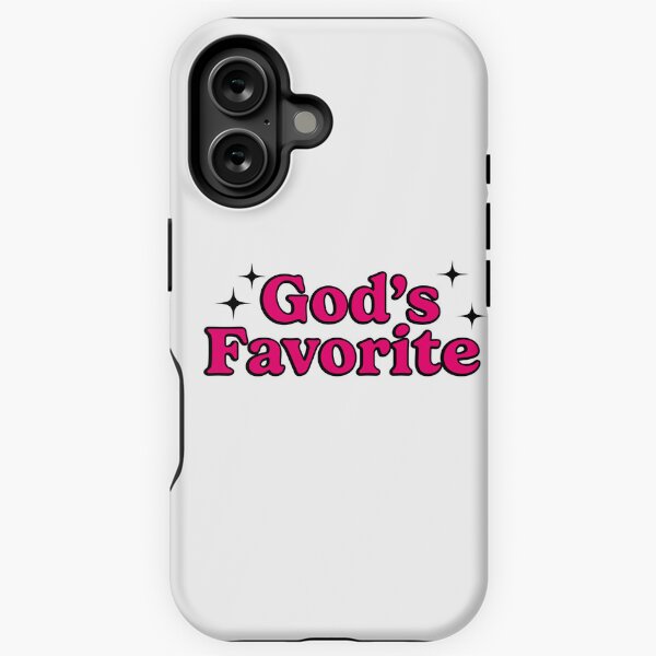 Vista previa del artículo con la obra «Texto en rosa fuerte "El favorito de Dios"», diseñado y vendido por trelise28.