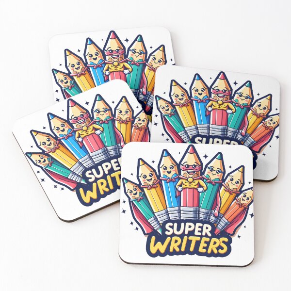 Item preview, Super Writers Funny Sticker Design: Unleash Your Literary Superpowers! designed and sold by The-Library.