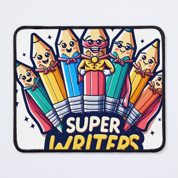 Item preview, Super Writers Funny Sticker Design: Unleash Your Literary Superpowers! designed and sold by The-Library.
