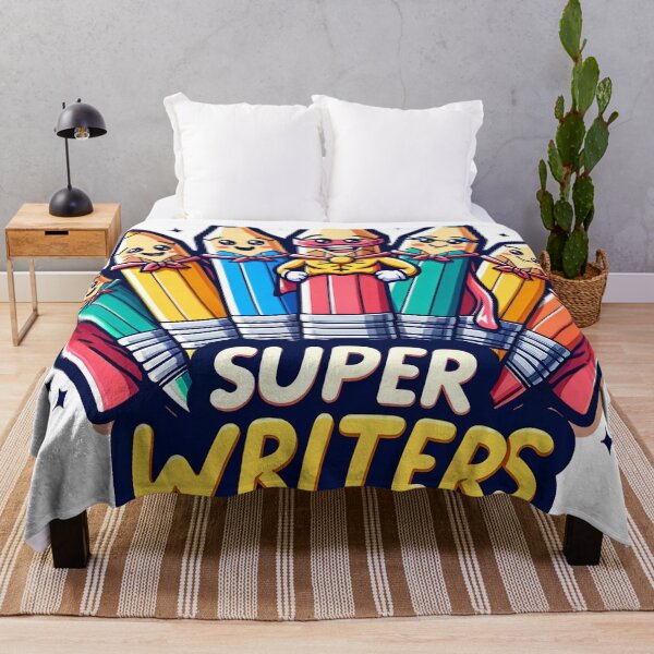 Item preview, Super Writers Funny Sticker Design: Unleash Your Literary Superpowers! designed and sold by The-Library.