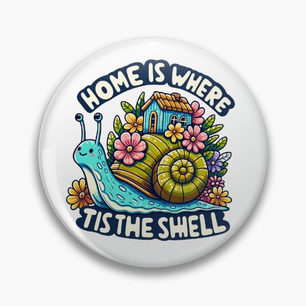 Item preview, Home is Where the Shell Is Funny Sticker Design: Bring the Sea Home! designed and sold by The-Library.
