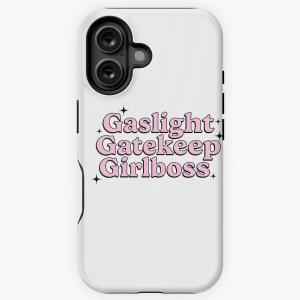 Vista previa del artículo con la obra «Texto rosa claro "Gaslight, Gatekeep, Girlboss"», diseñado y vendido por trelise28.