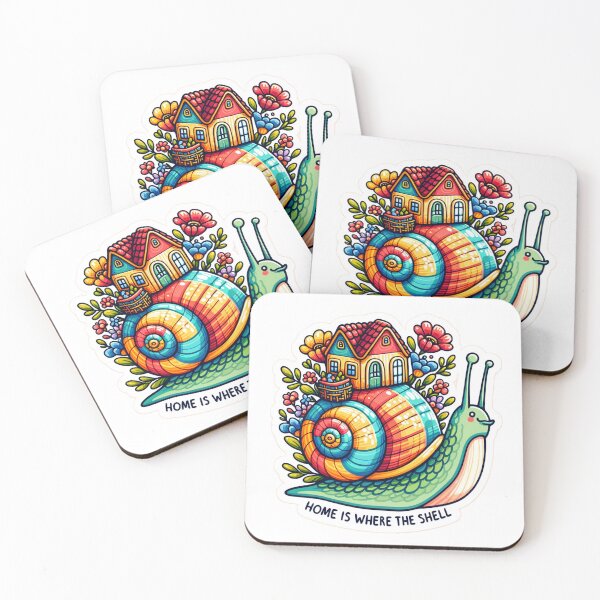 Item preview, Home is Where the Shell Is Funny Sticker Design: Bring the Sea Home! designed and sold by The-Library.