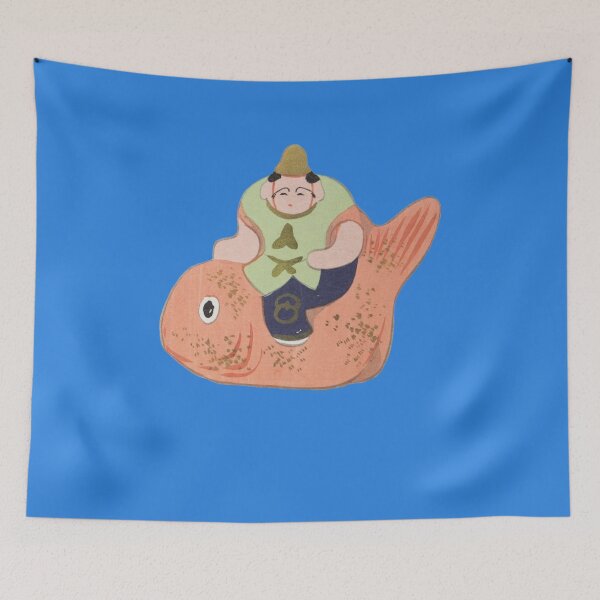 Item preview, Cute Japanese Giant Fish Carrying Good Luck Kawaii designed and sold by StudioTVDinners.