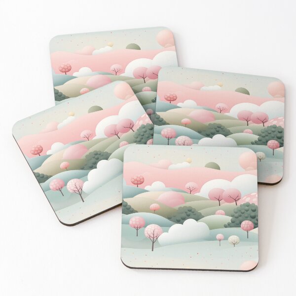 Item preview, Enchanted Grove: A Whimsical Blend of Pink and Green designed and sold by unimuse.