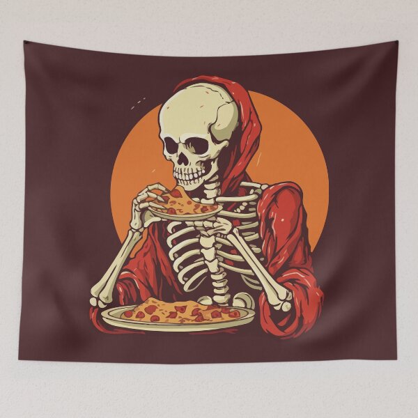 Item preview, Skeleton Eating Pizza designed and sold by Amir Faysal.