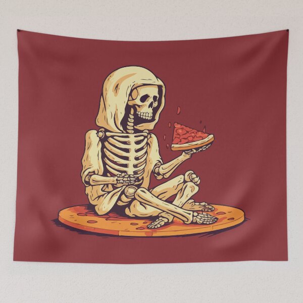 Item preview, Skeleton Eating Pizza designed and sold by Amir Faysal.