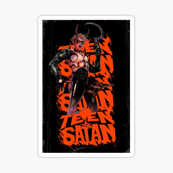 Teen Satan Horror Movie / Rock and Roll Style Poster Sticker