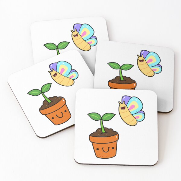 Item preview, Kawaii Butterfly and Potted Plant designed and sold by kawaiilife.