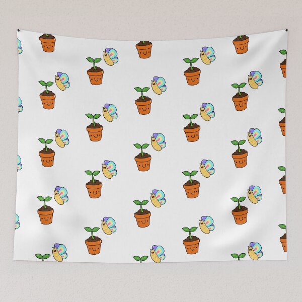 Item preview, Kawaii Butterfly and Potted Plant designed and sold by kawaiilife.