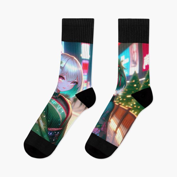 Item preview, Gemelos navideños Cyberpunk designed and sold by The Journey Ain't Mid.