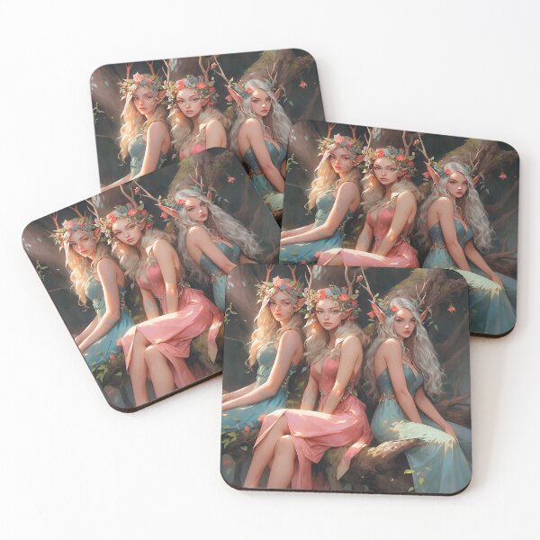 Item preview, Three elf sisters - elven world designed and sold by The-Art-of-D.