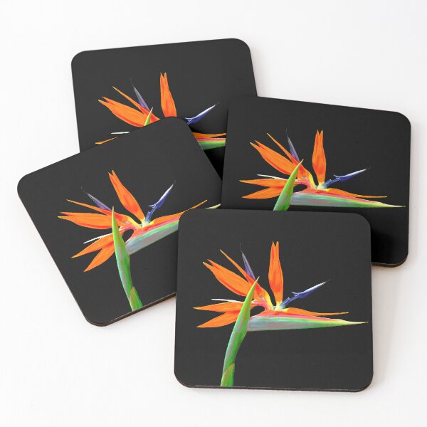 Item preview, Brilliant Bird of Paradise on Black Background designed and sold by jaynerushton.