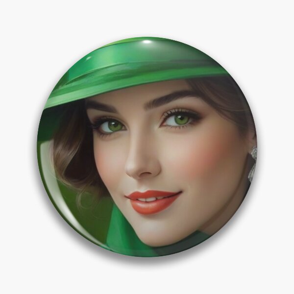 Item preview, Beautiful woman in a green hat designed and sold by KilianSzmid.