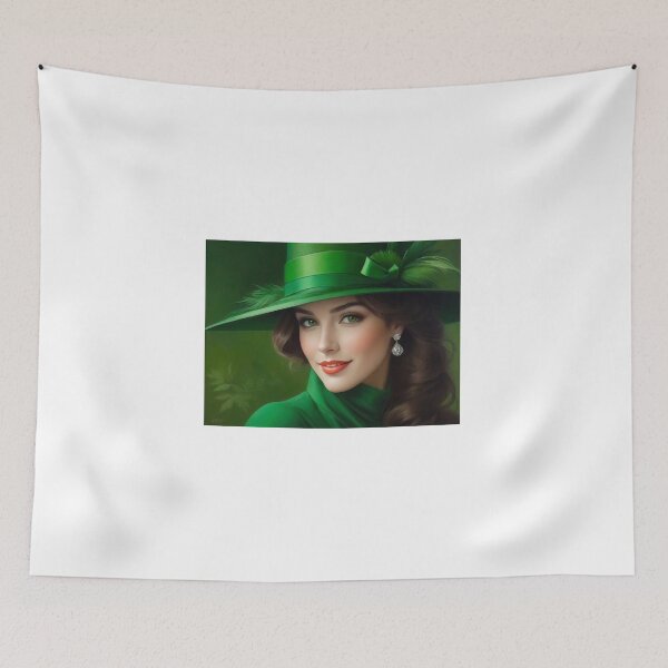 Item preview, Beautiful woman in a green hat designed and sold by KilianSzmid.