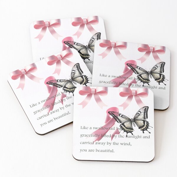 Item preview, Swallowtail butterfly and pink ribbon designed and sold by iisseii.