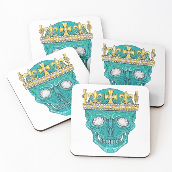 Item preview, Skull head design diamond and turquoise of the king. designed and sold by Jiwsurreal.