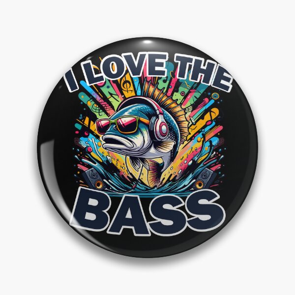 Item preview, I Love The Bass Funny Fish Pun designed and sold by SubtleSplit.