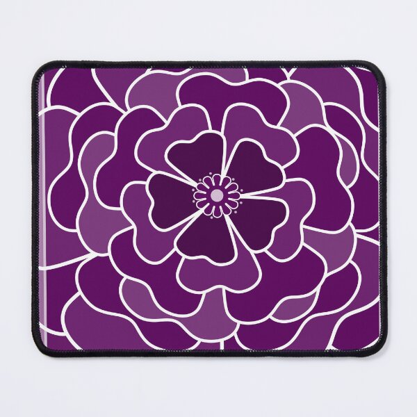 Item preview, Dark purple abstract flower pattern designed and sold by fuzzyfox.