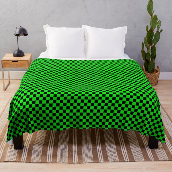 Item preview, Checkered (Tiny Squares) Electric Green and Black designed and sold by Tree45.