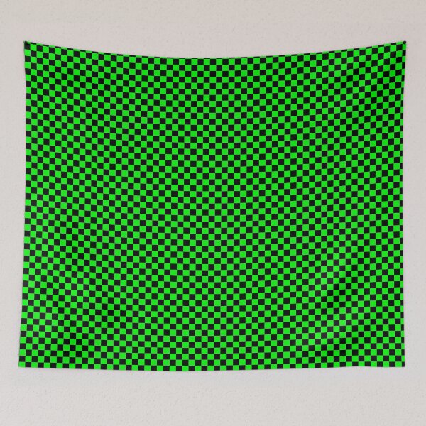 Item preview, Checkered (Tiny Squares) Electric Green and Black designed and sold by Tree45.