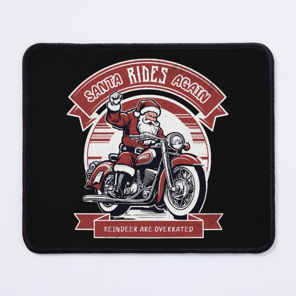 Item preview, Funny Christmas Santa Rides Again - Reindeer Are Overrated designed and sold by Urban-Alien.