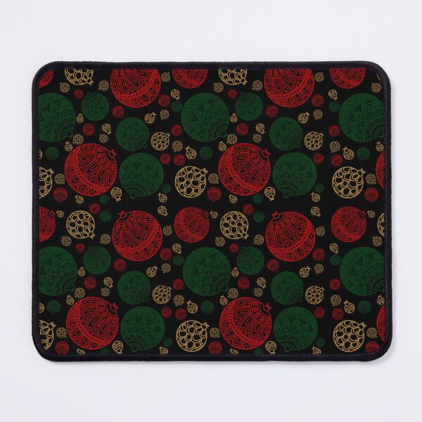 Item preview, Red, Green and Black Merry Christmas Pattern designed and sold by ink-intricates.