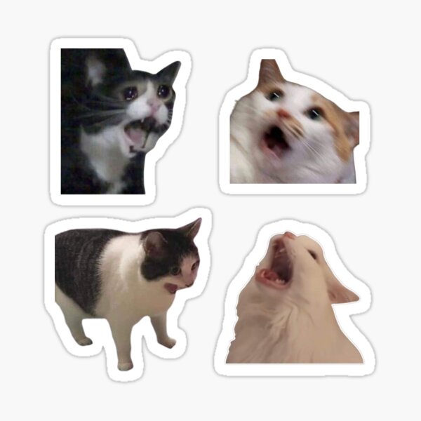 Artikel-Vorschau von Screaming Cat Meme (Set 1) Pack, designt und verkauft von mooneko.