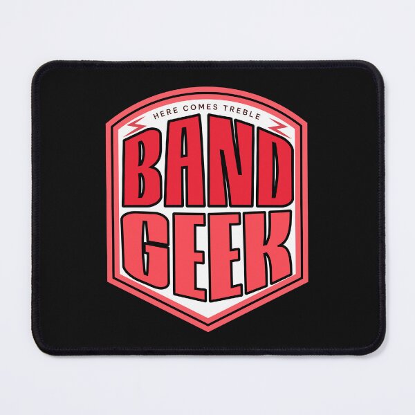 Item preview, Band Geek Badge Red Tones designed and sold by MyPetMinotaur.