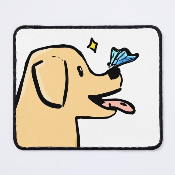 Item preview, Golden pup and a blue butterfly designed and sold by PsyYumi.