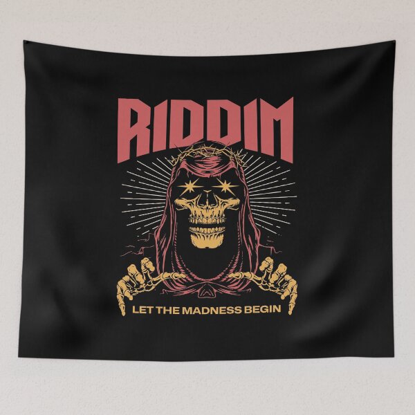 Artikelvorschau, Riddim TShirt - Let The Madness Begin Dubstep Festival T-Shirt entworfen und verkauft von DubstepDrip.