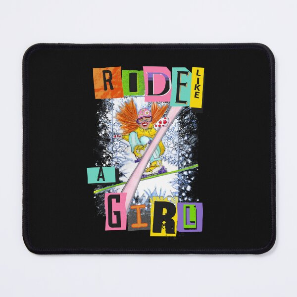 Item preview, Ride like a girl skier free rider blasting down the mountain hitting jumps. designed and sold by DrawnToColour.