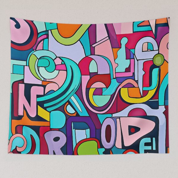Item preview, Retro Graffiti Pattern designed and sold by mrtraz.