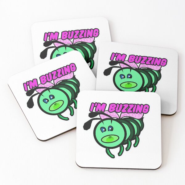 Item preview, I'm Buzzing green pink designed and sold by ObsessiveSticks.