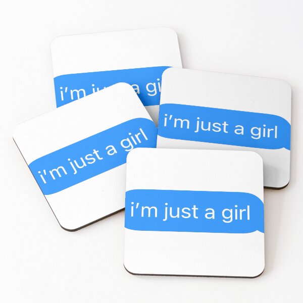 Item preview, i’m just a girl text designed and sold by maemcgonigal.